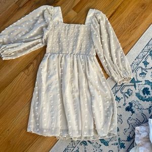 NWT sleeve white dress
